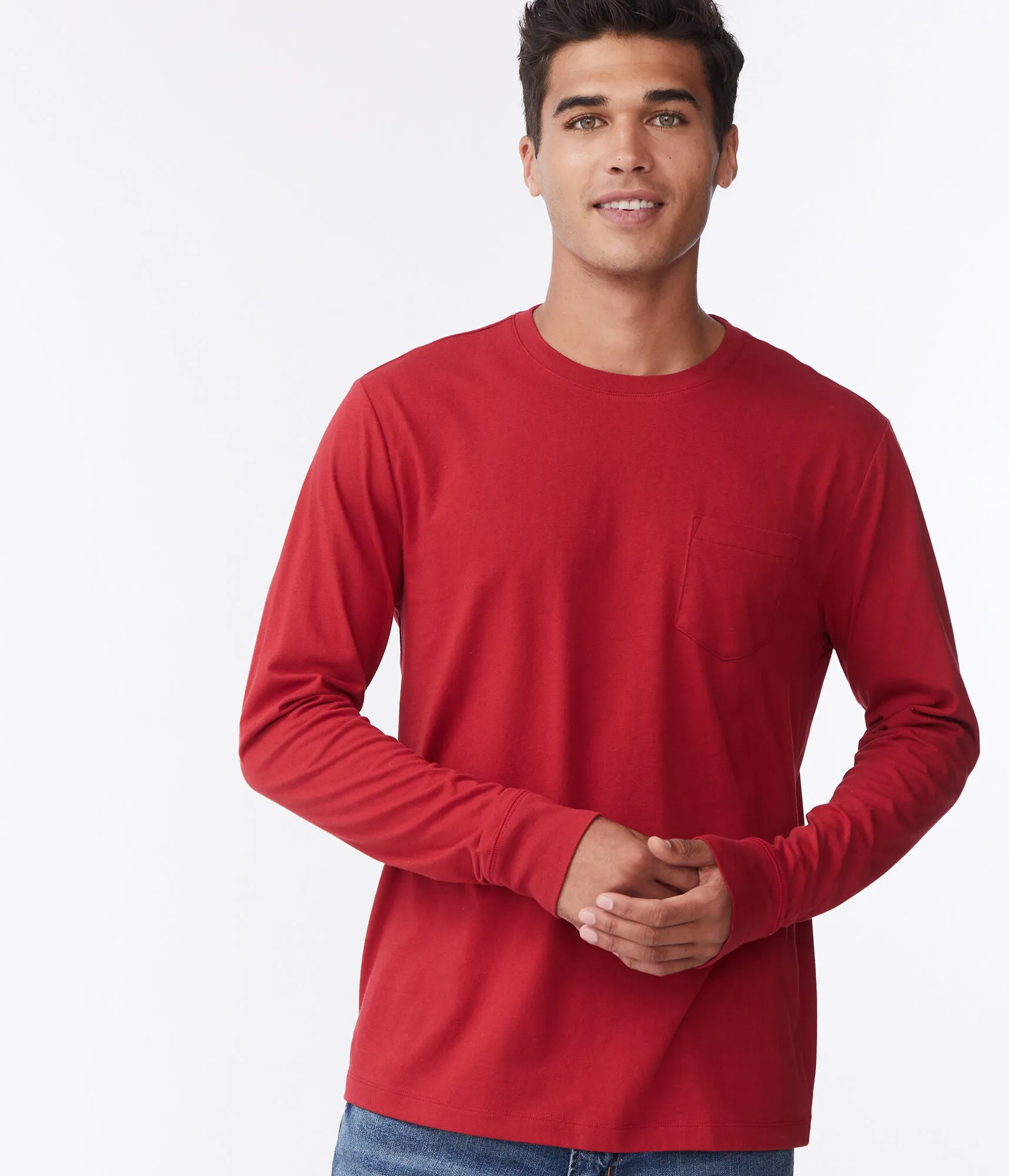 Aeropostale Long Sleeve Pocket Crew Tee***