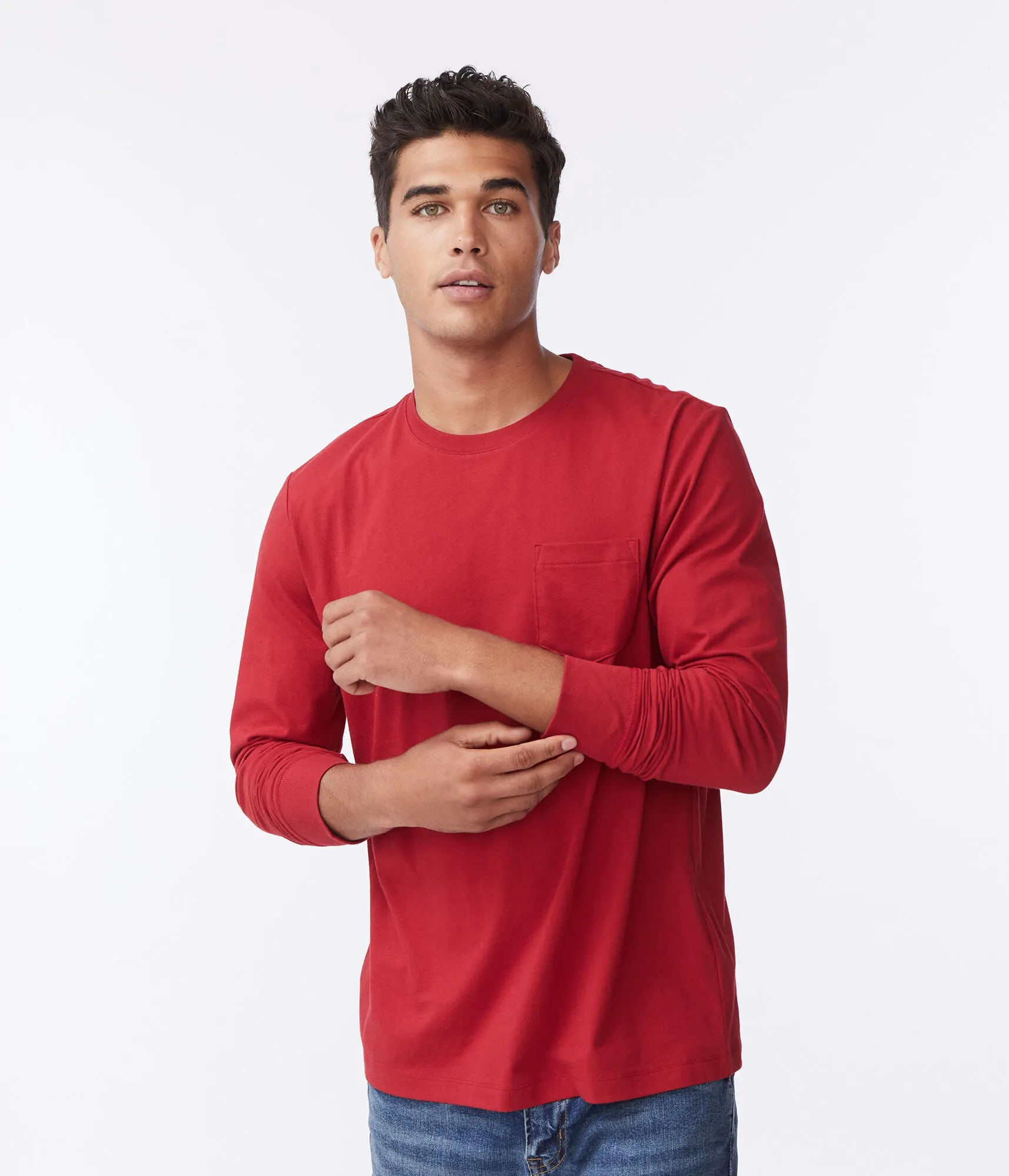 Aeropostale Long Sleeve Pocket Crew Tee***