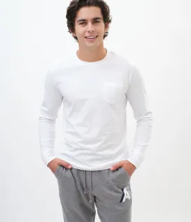 Aeropostale Long Sleeve Pocket Crew Tee***