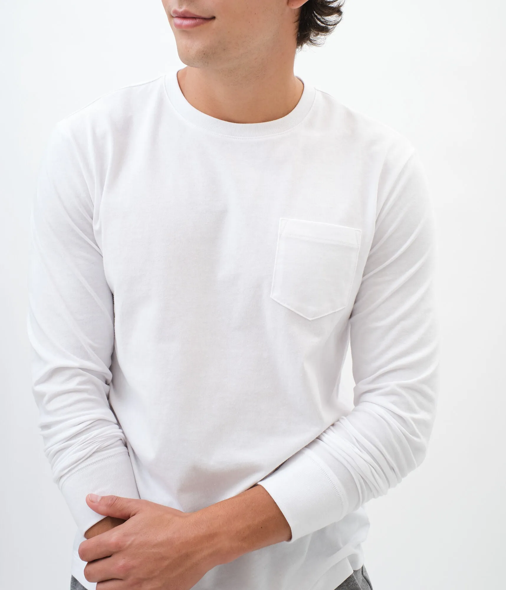 Aeropostale Long Sleeve Pocket Crew Tee***