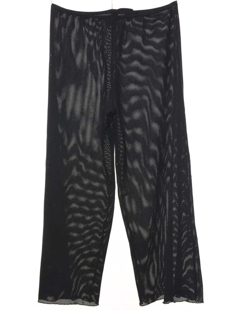 Black Sheer Trousers - W28 L26