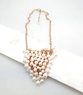 Bling Accessories Baroque & Swarovski Glass Pearls Cluster Necklace