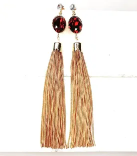 Bling Accessories Swarovski Siam Garnet Red Earrings
