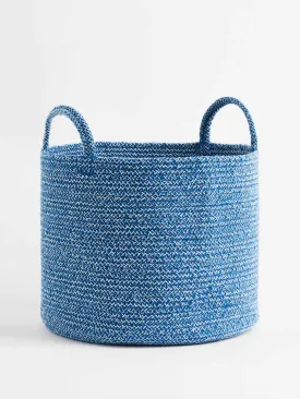 Blue cotton storage basket