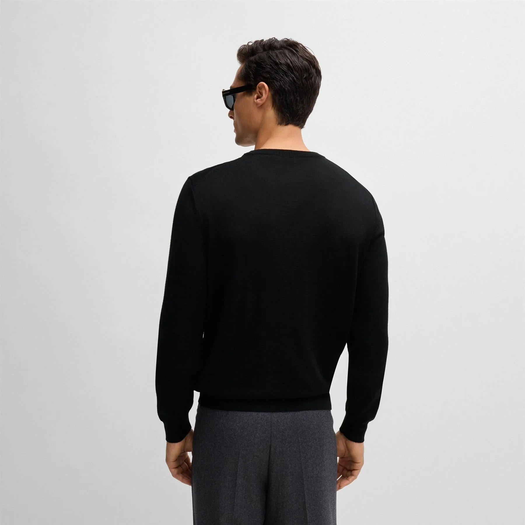 Botto Knitted Wool Sweatshirt Black - AW24