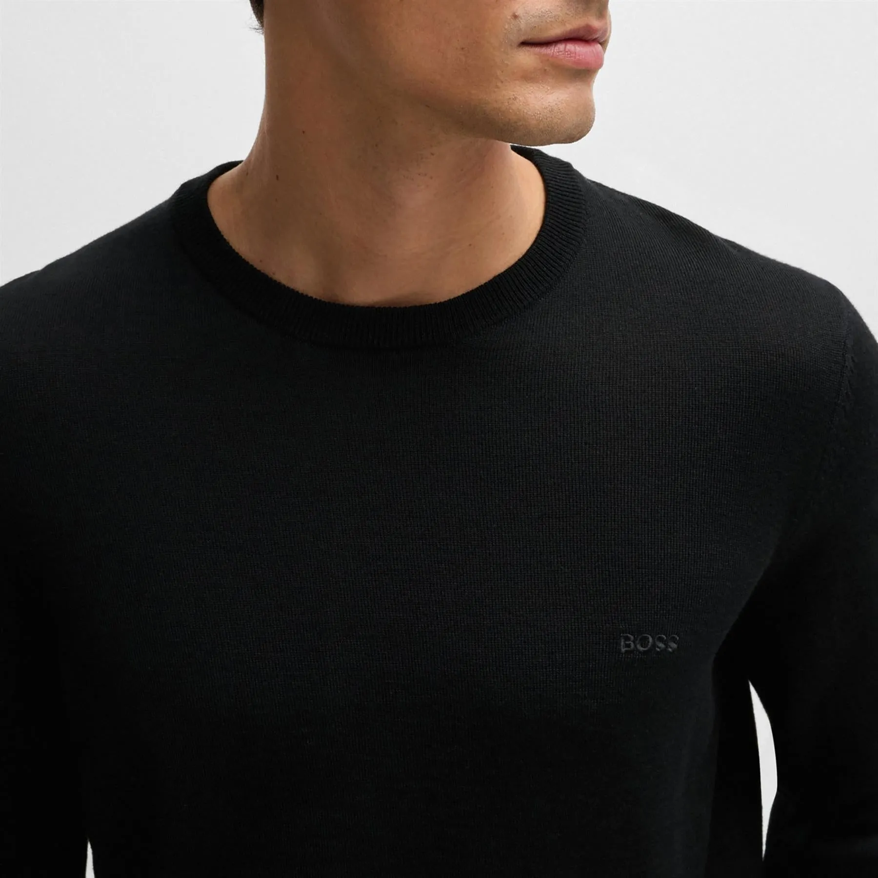 Botto Knitted Wool Sweatshirt Black - AW24