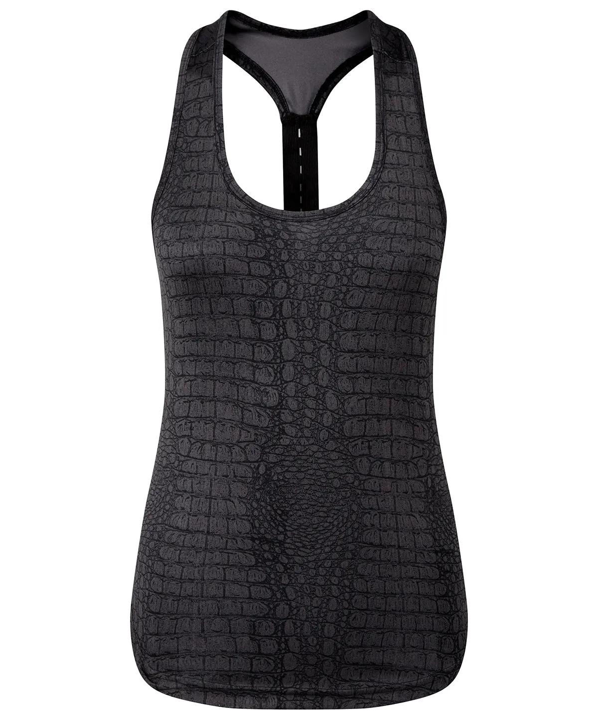 Crocodile Black - Women's TriDri® performance strap back animal printed vest