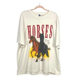 DIVIDED by H&M Horses AUTOGRAPHED Tee- Size XL