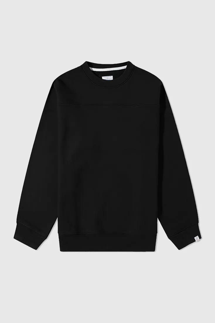 Drop Out Sports Panel Sweatshirt - Black