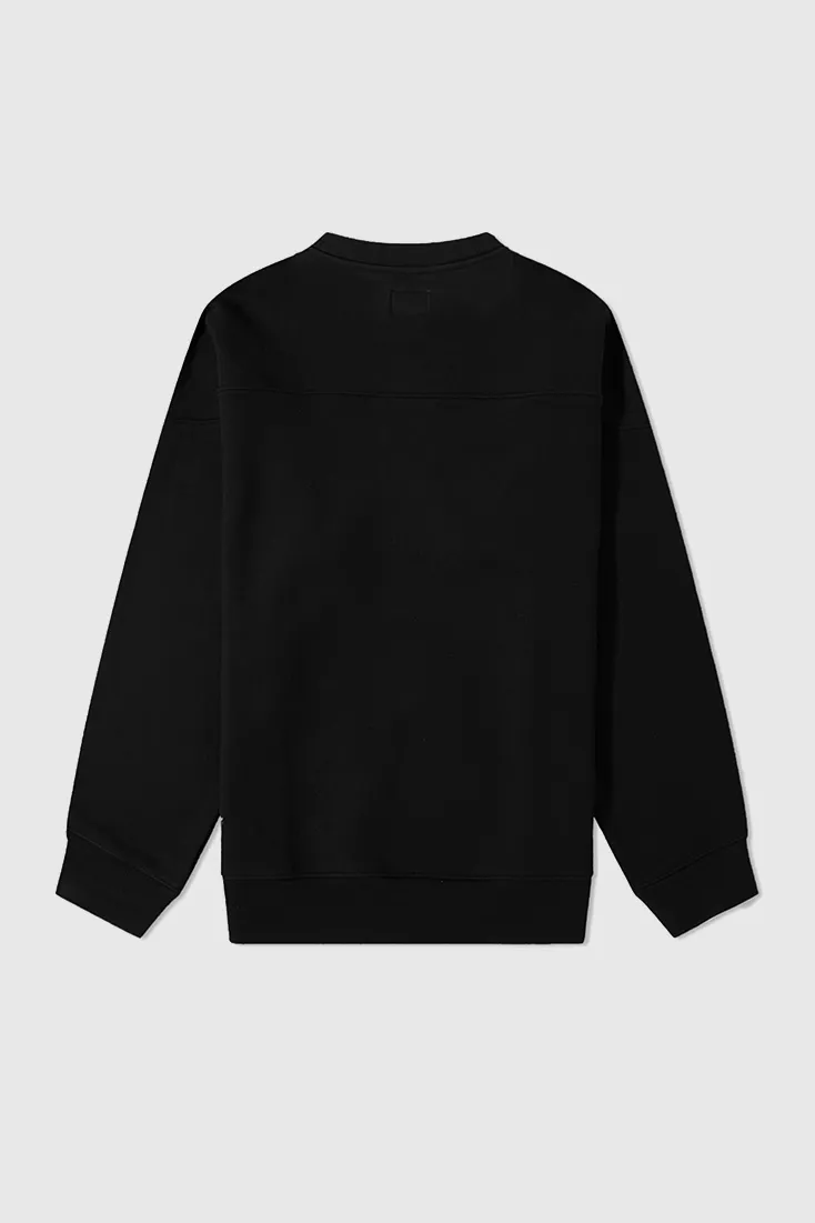Drop Out Sports Panel Sweatshirt - Black