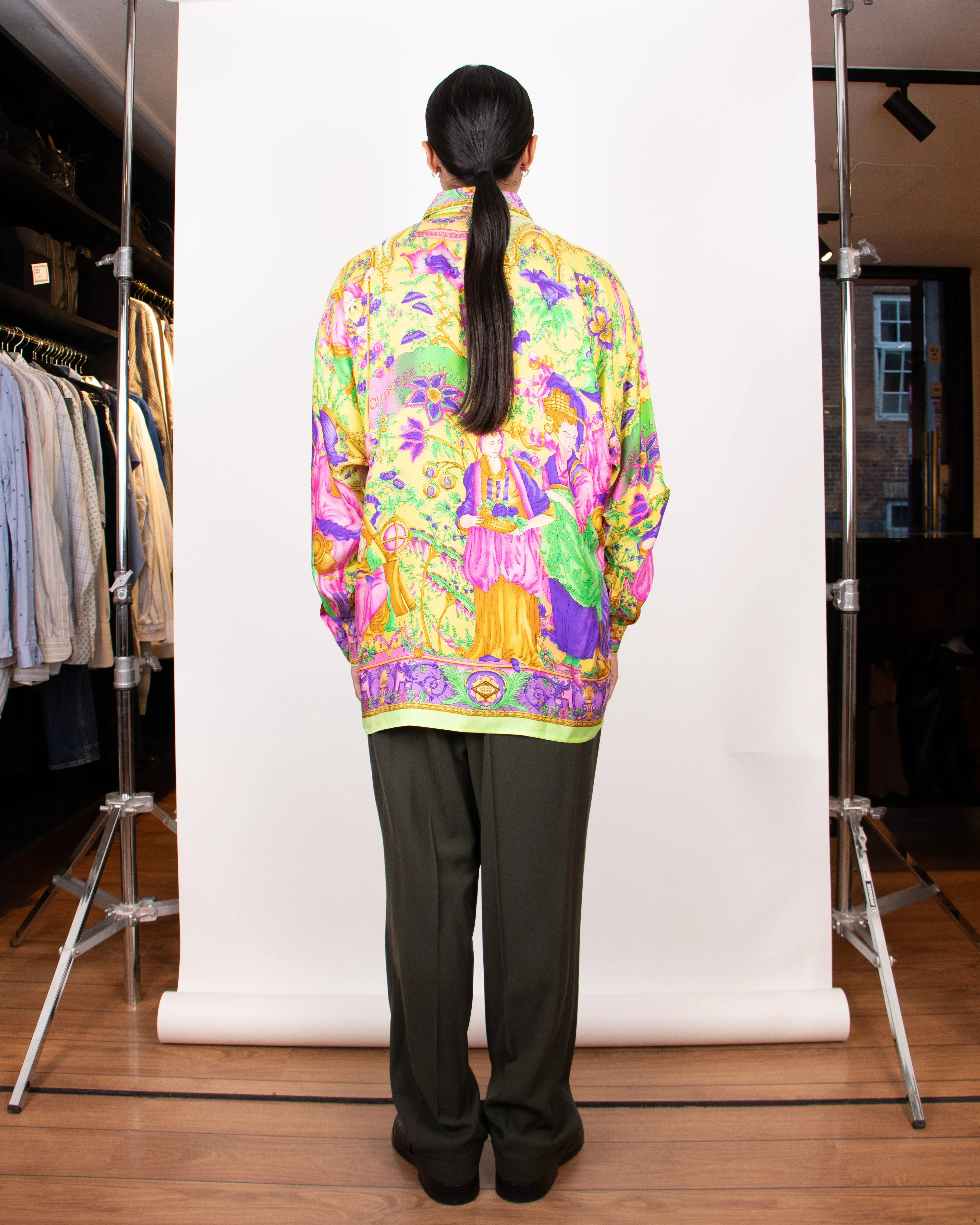Early 1990s Gianni Versace Silk Print Shirt M/L