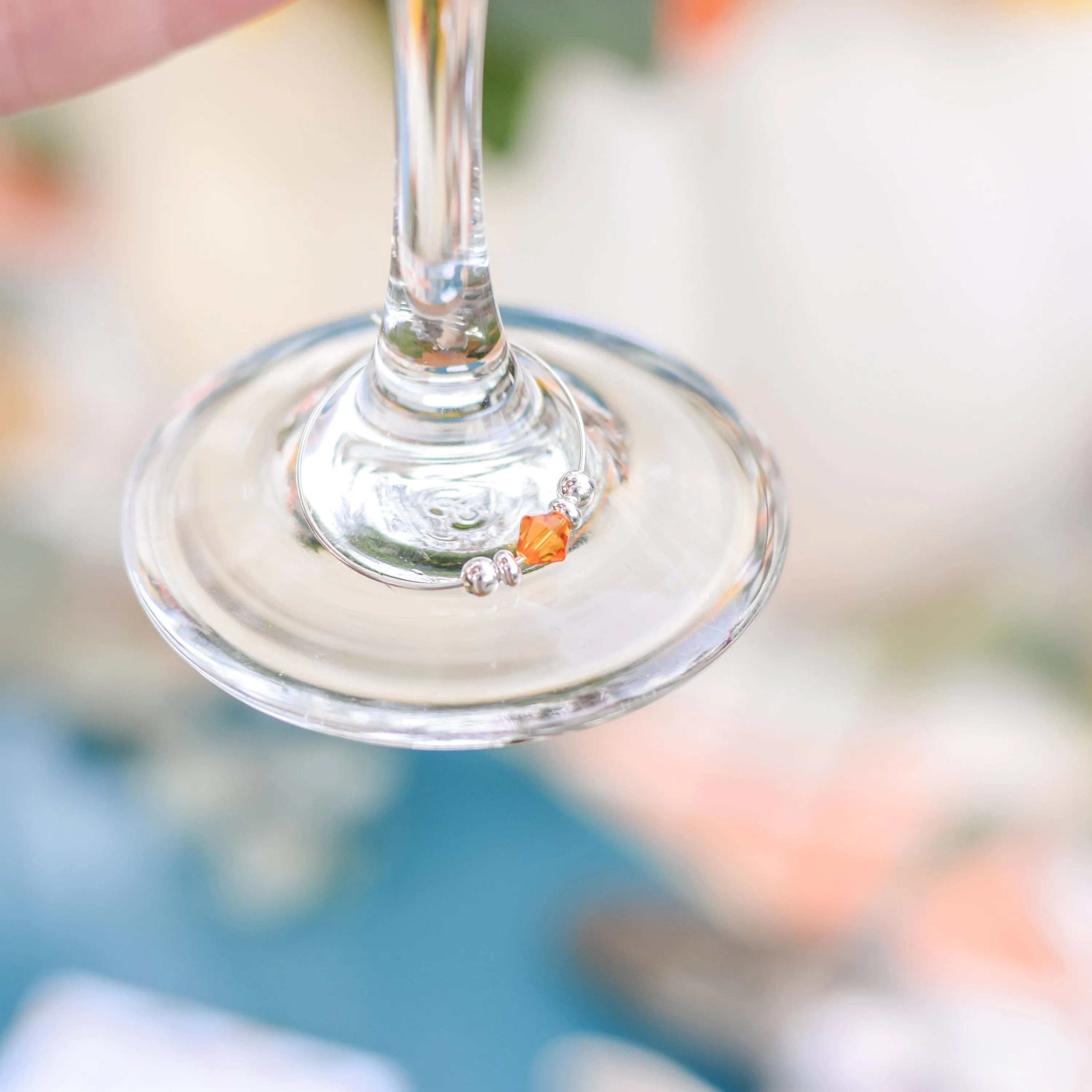Fiesta Engagement Party Favors, Cinco De Mayo Engagement, Swarovski Crystal Wine Charm