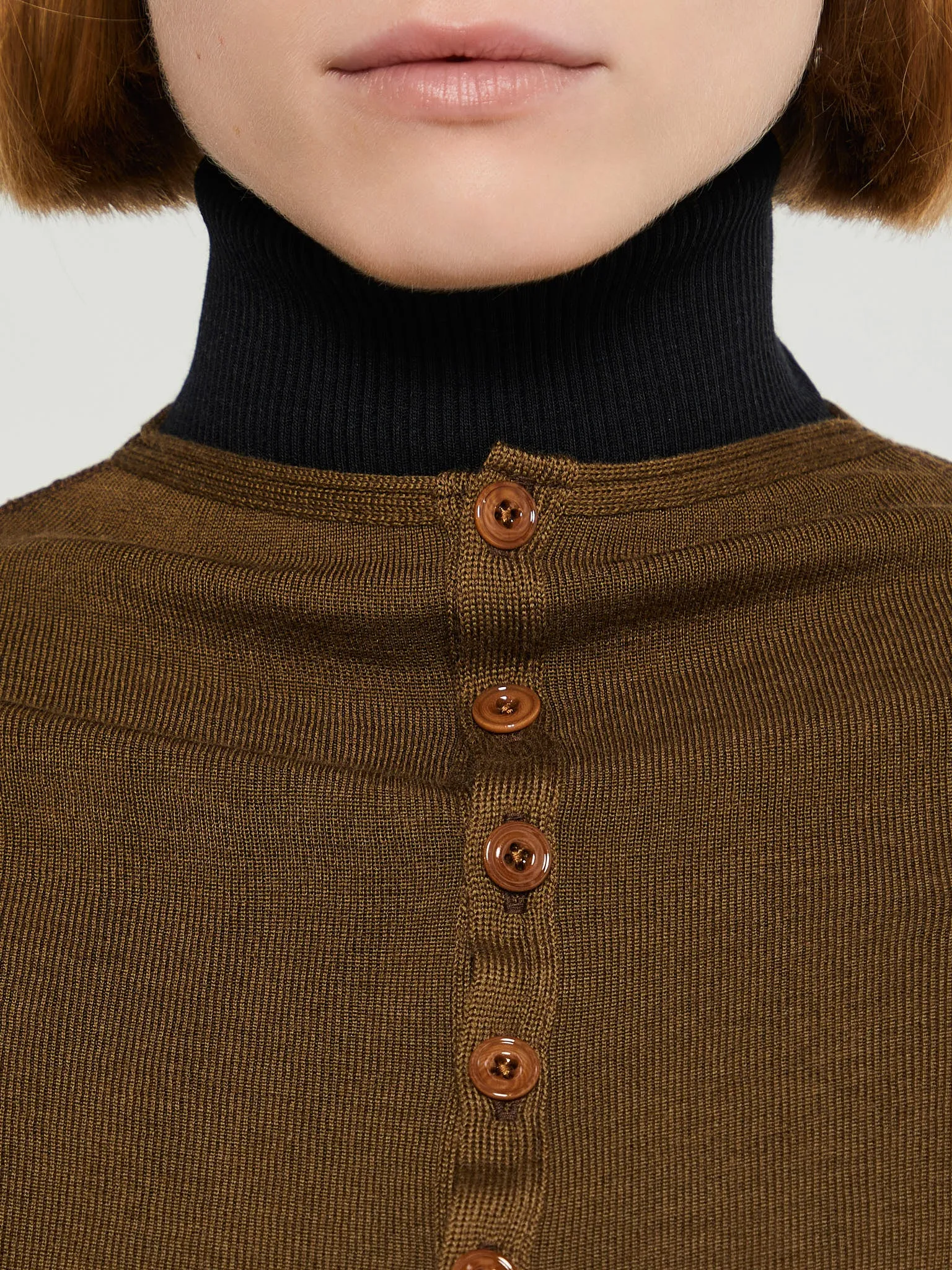 Fitted Seamless Cardigan in Havana