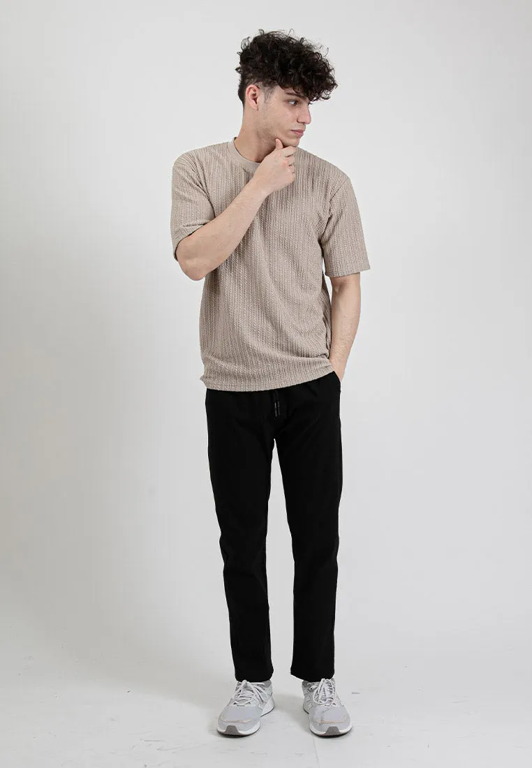 Forest Fancy Knitted Round Neck T Shirts Men Knitwear | Baju Sweater Lelaki Knitwear - 621386