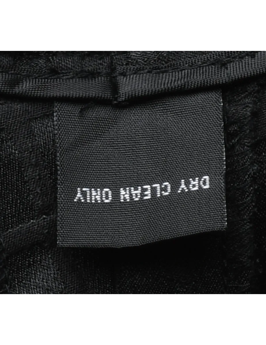Geometric Pattern Black Trousers - W28 L32