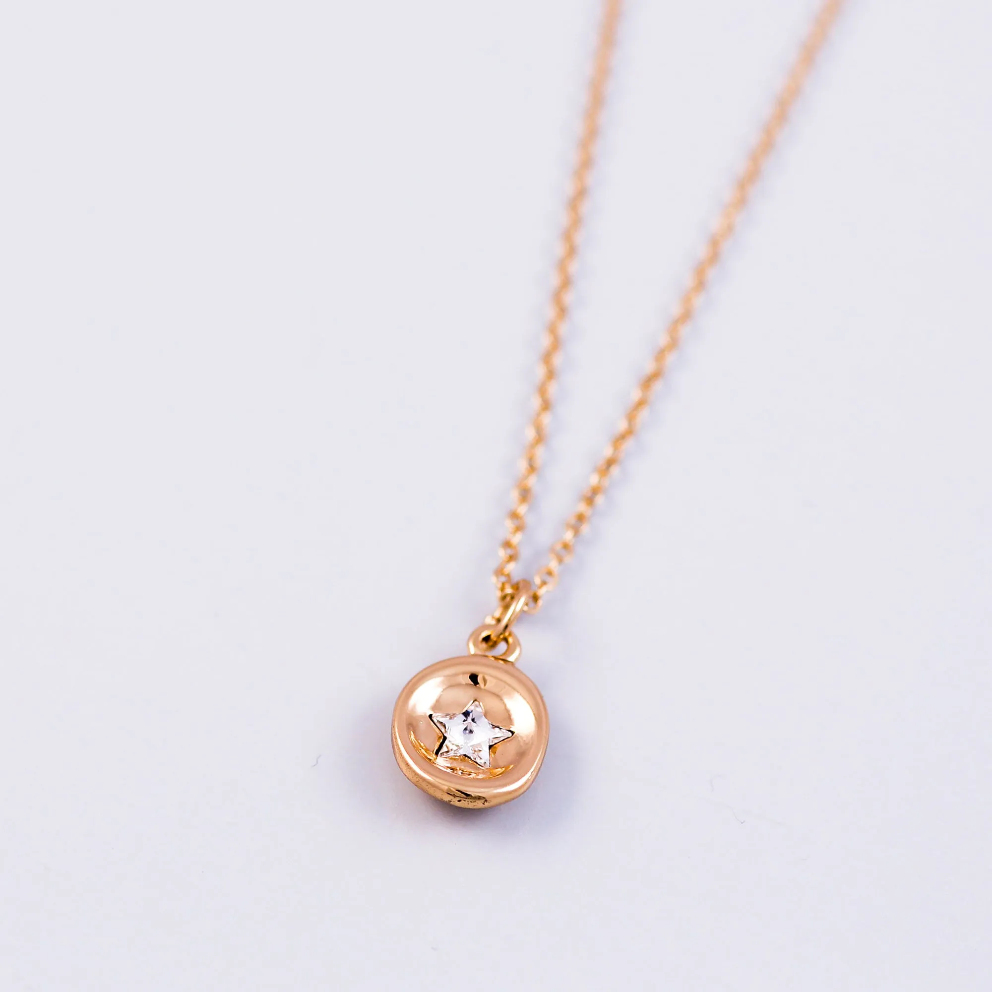 Gold Star Wax Seal Charm Necklace