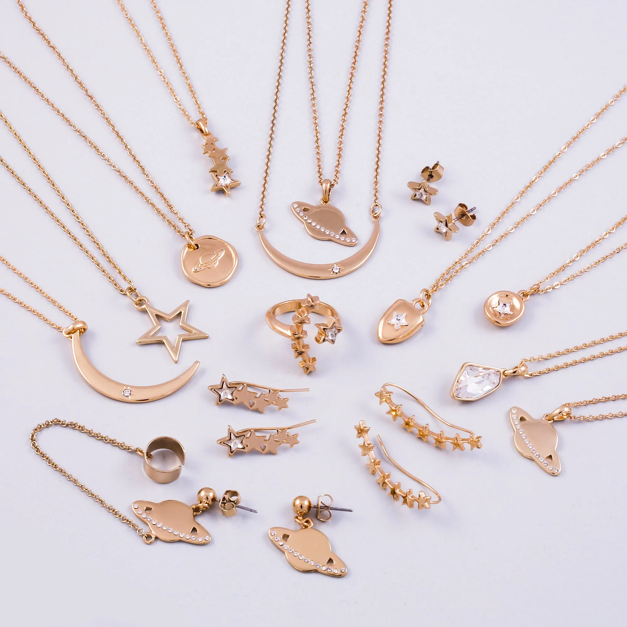 Gold Star Wax Seal Charm Necklace