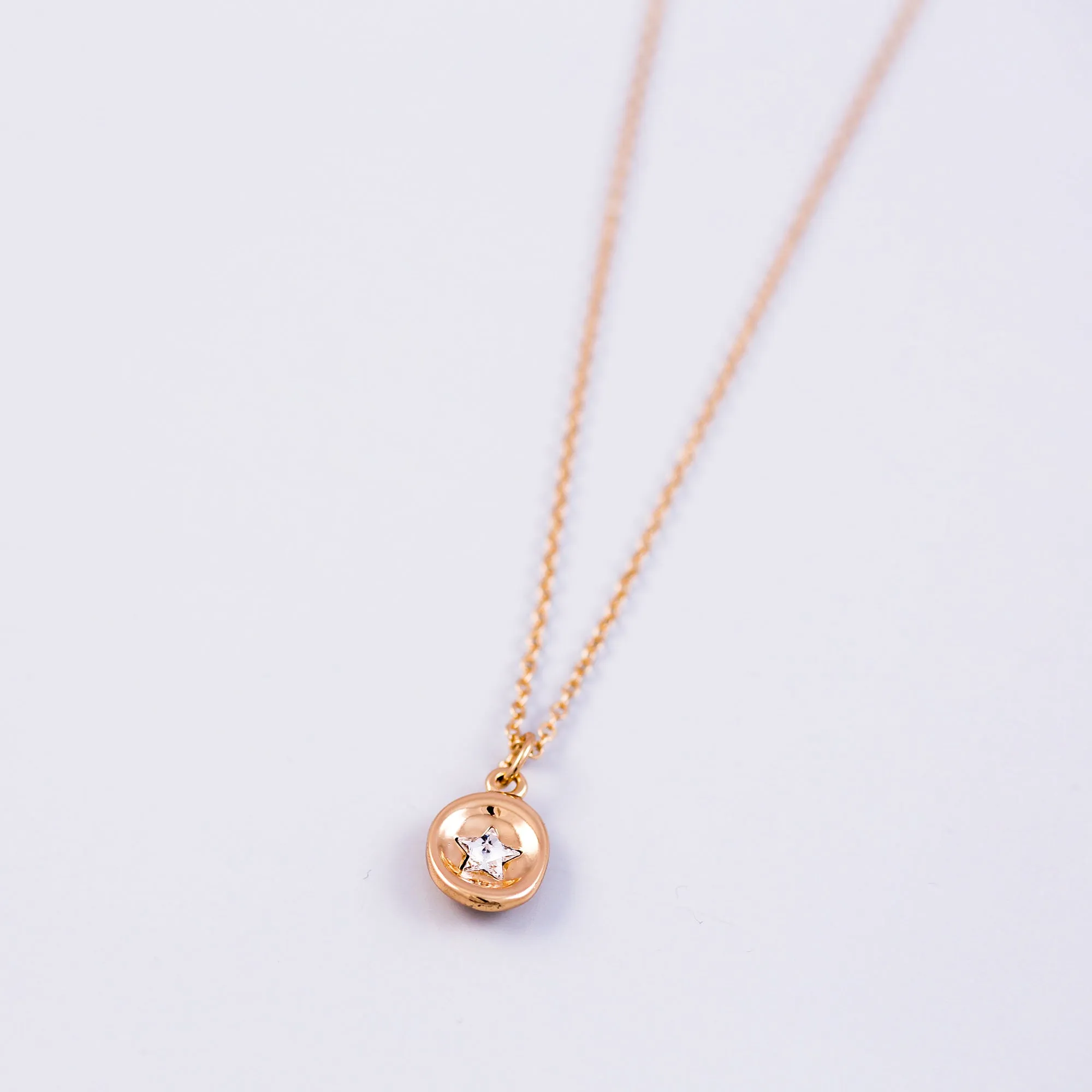 Gold Star Wax Seal Charm Necklace