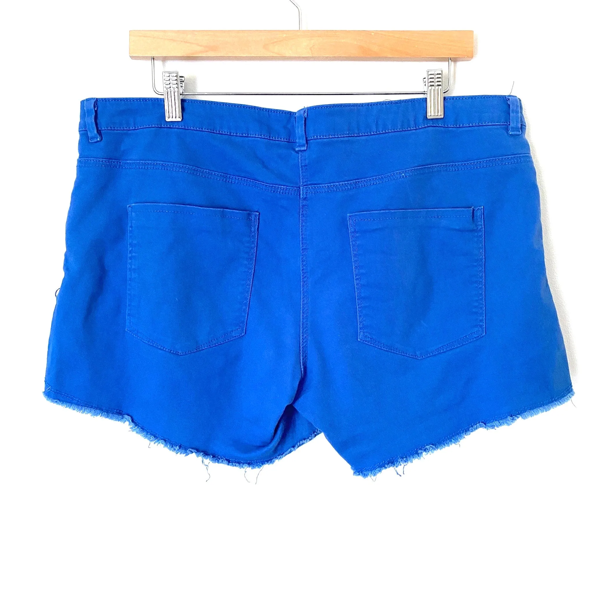 H&M Blue Raw Hem Shorts- Size 14