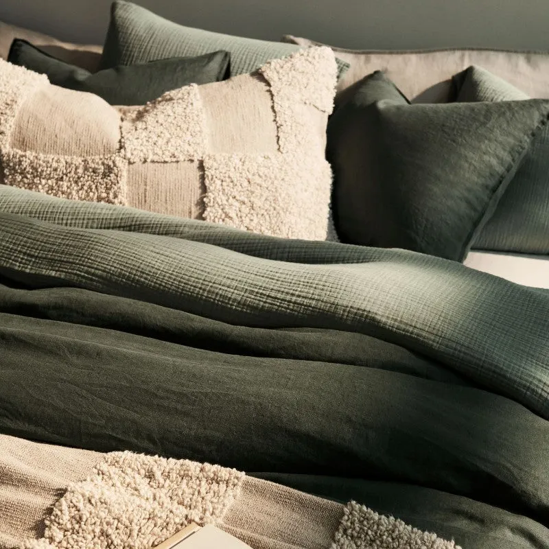 H&M Home Linen double bed linen set, khaki