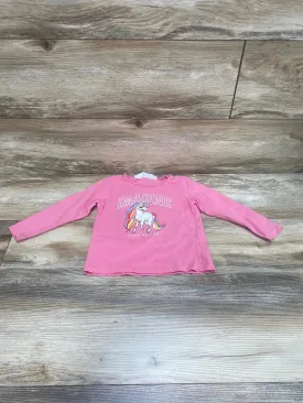 H&M Imagine Unicorn Shirt Pink sz 2T