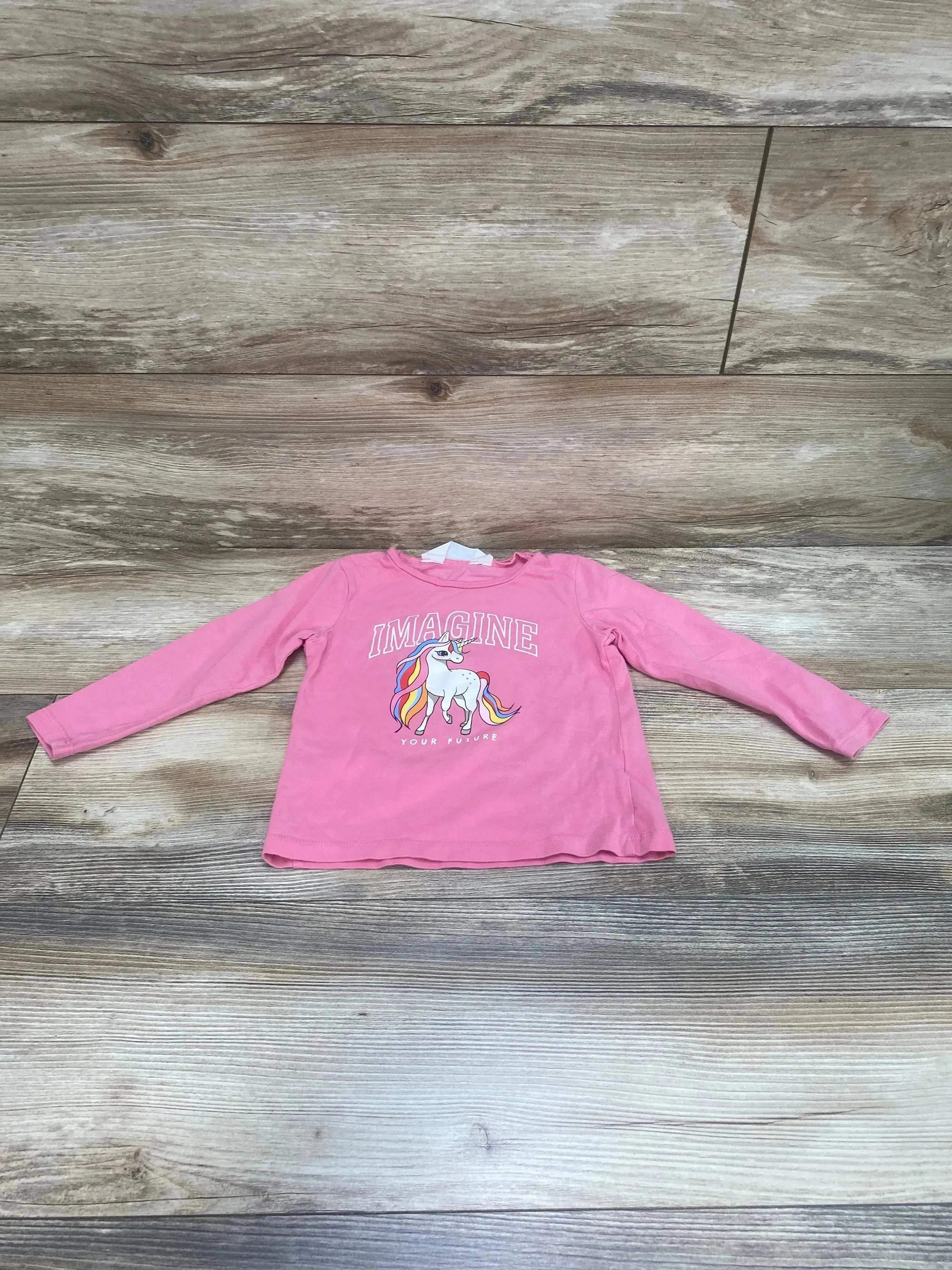H&M Imagine Unicorn Shirt Pink sz 2T