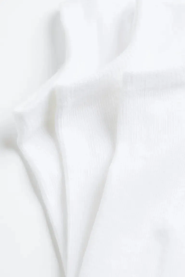 H&M short socks set, 7 pairs, white