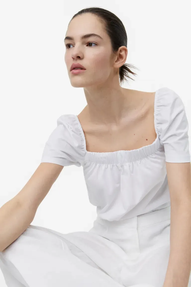 H&M Square Neck Top, White