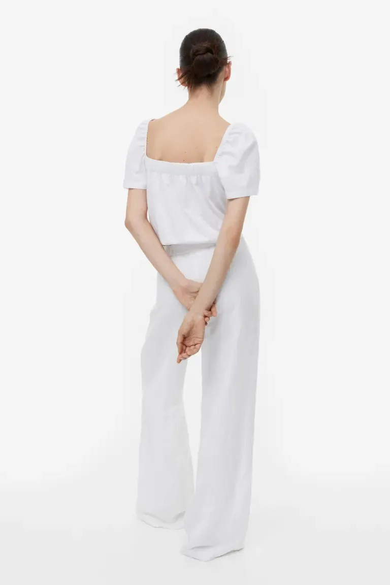 H&M Square Neck Top, White