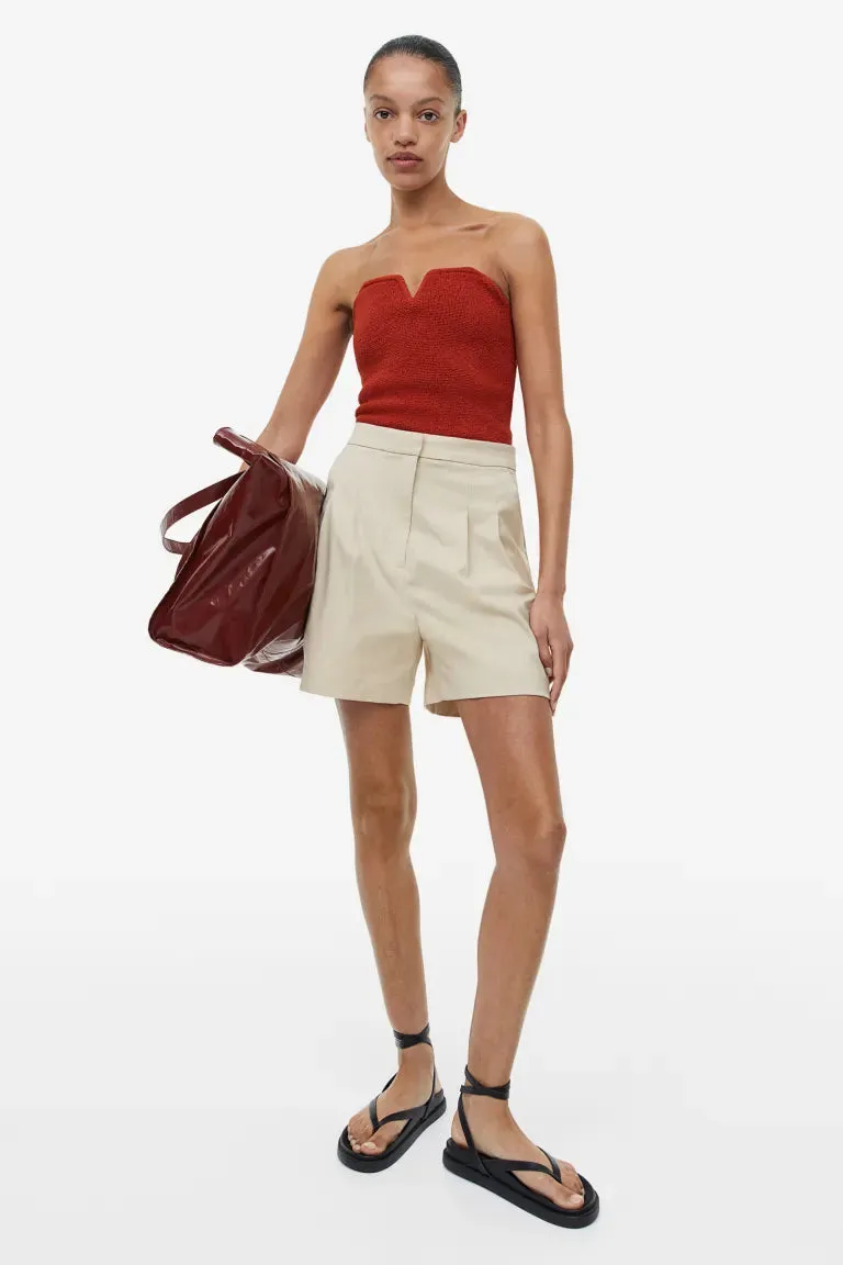 H&M Textured Knit Tube Top, Red