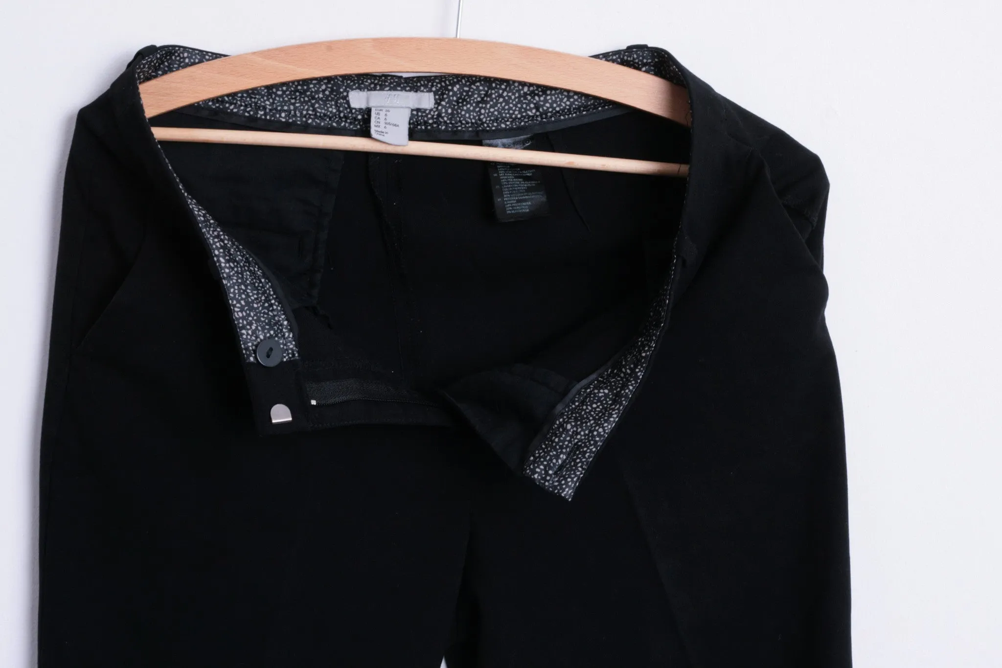H&M Womens Trousers S/M Elegant Classic Women's Suit Black