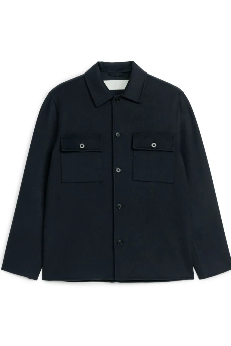 H&M Wool Blend Reversible Shirt, Blue