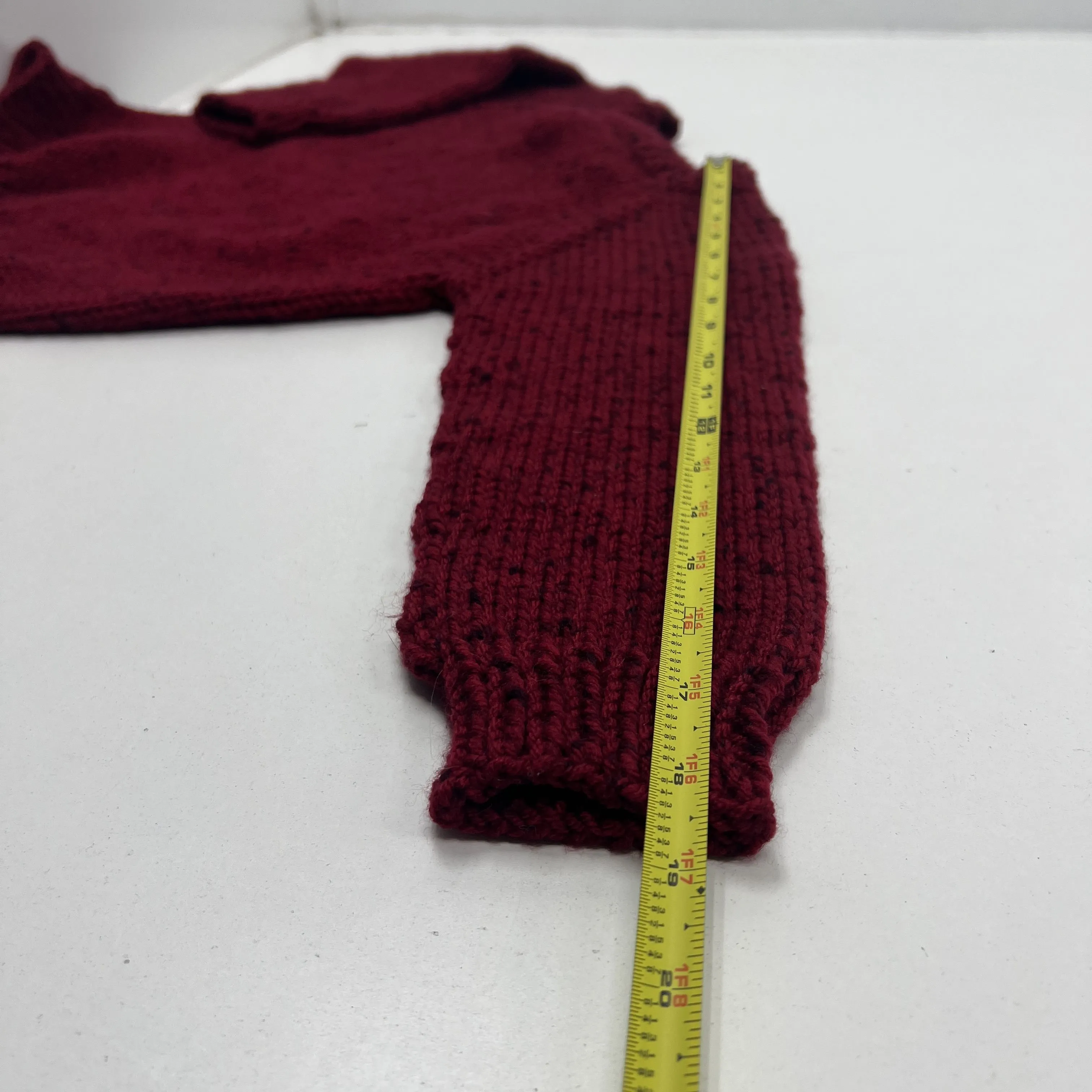 Handmade Maroon & Red Green Striped Sweaters Unisex SEE MEASUREMENTS