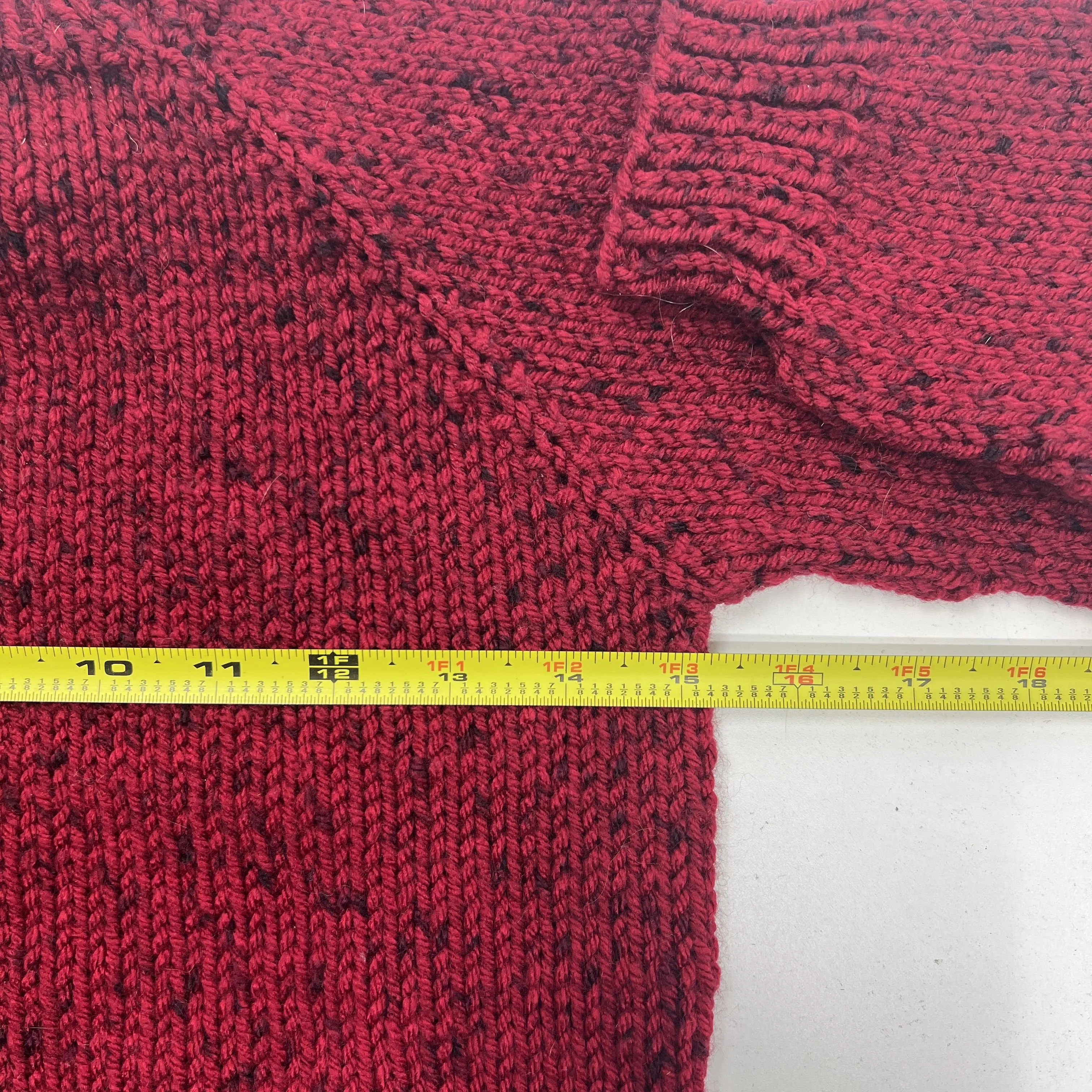 Handmade Maroon & Red Green Striped Sweaters Unisex SEE MEASUREMENTS