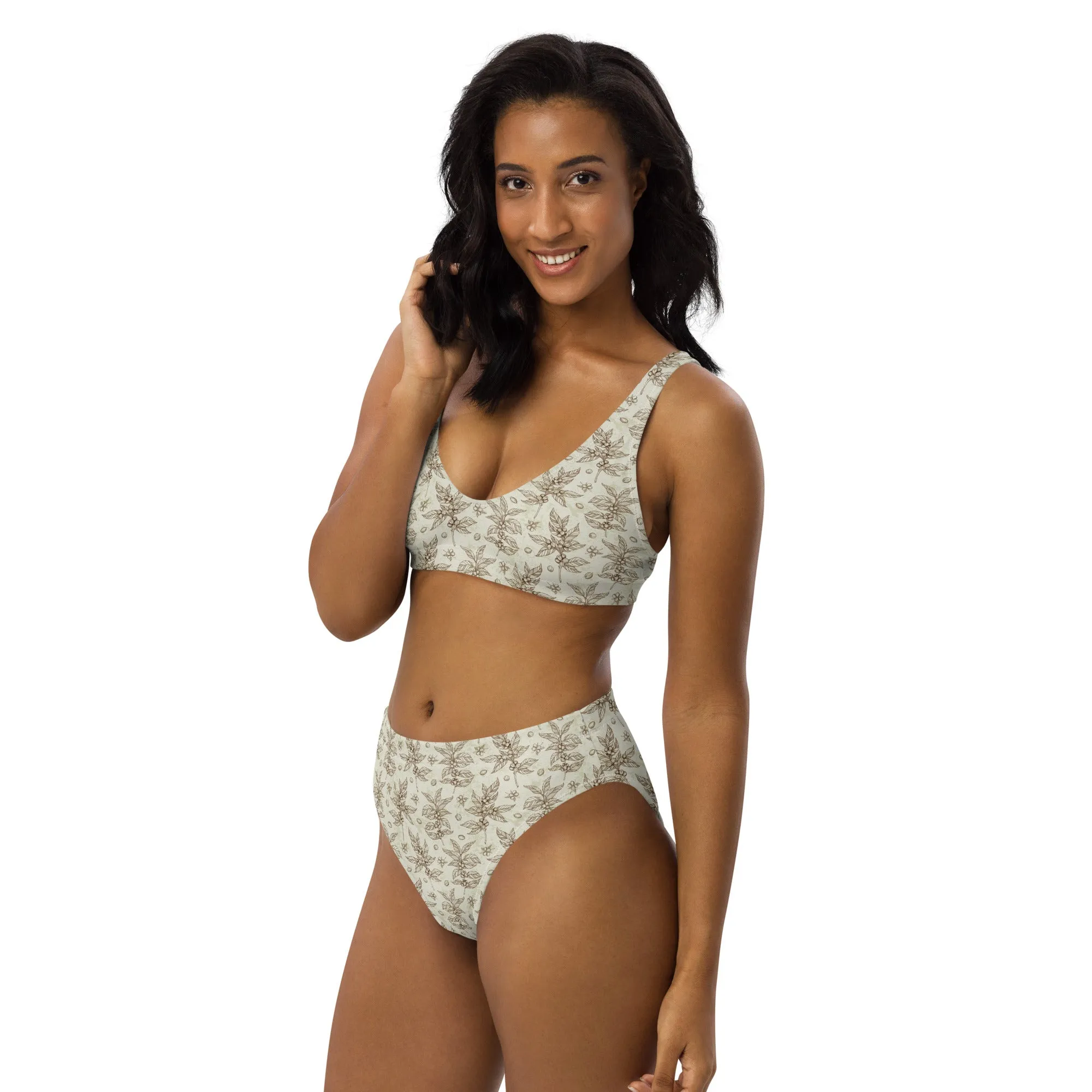 High Waisted Bikini Womens (Glamourange Luxury Bikini High Waisted - 0030 Patterns Model)