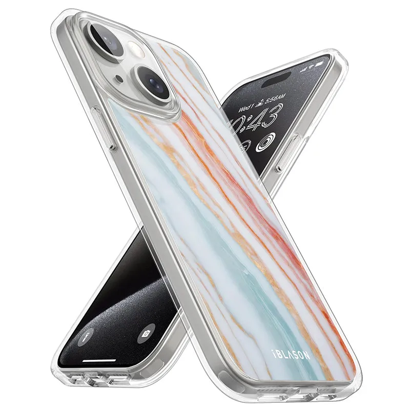 iPhone 13 Halo MagSafe Cute Phone Case - Marble Rainbow