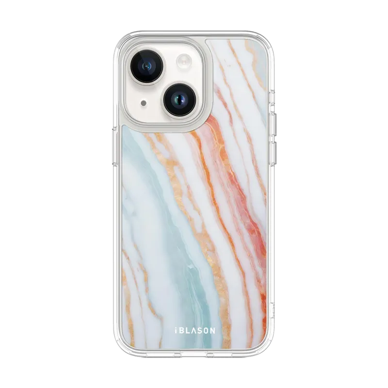 iPhone 13 Halo MagSafe Cute Phone Case - Marble Rainbow