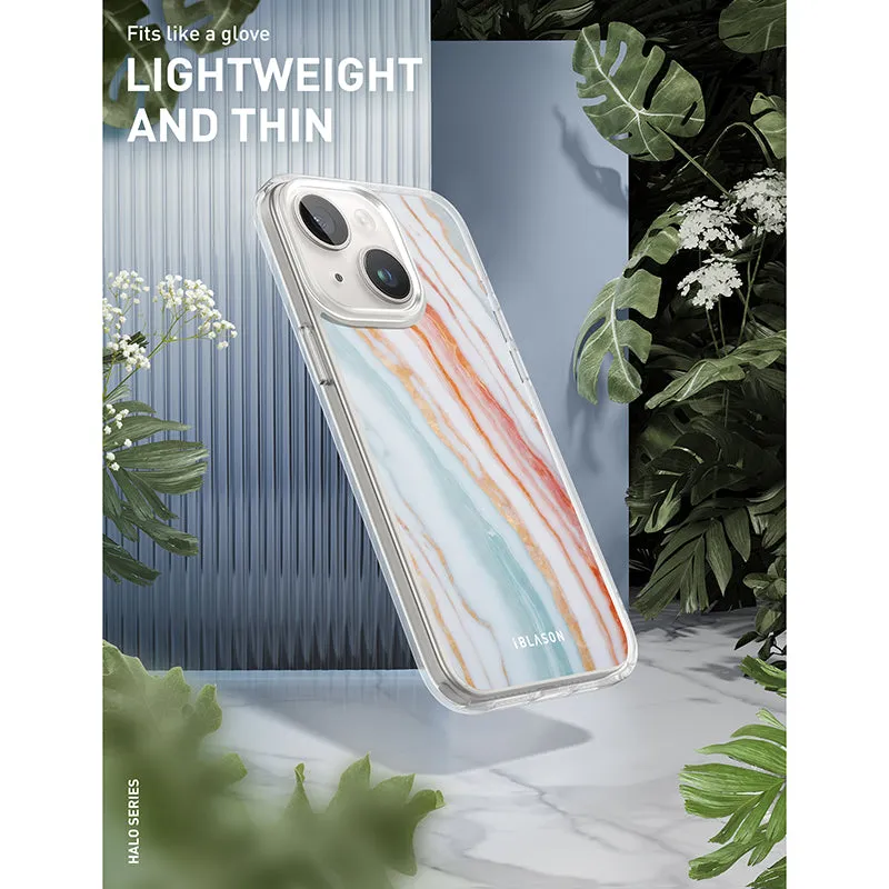 iPhone 13 Halo MagSafe Cute Phone Case - Marble Rainbow