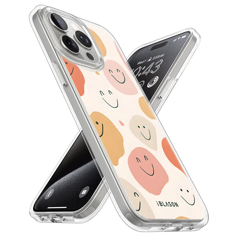 iPhone 13 Pro Max Halo MagSafe Cute Phone Case - Happy