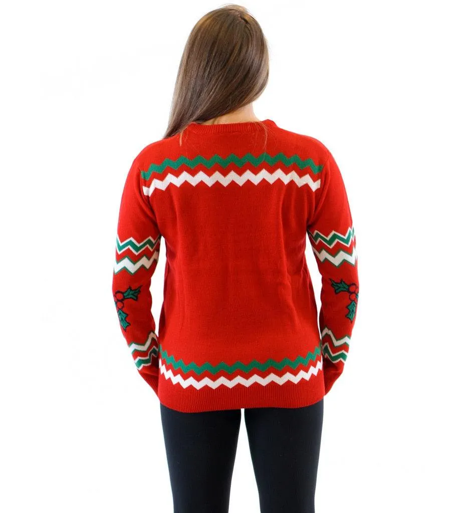Let's Get Elfed Up Drunken Elves Ugly Christmas Xmas Sweater