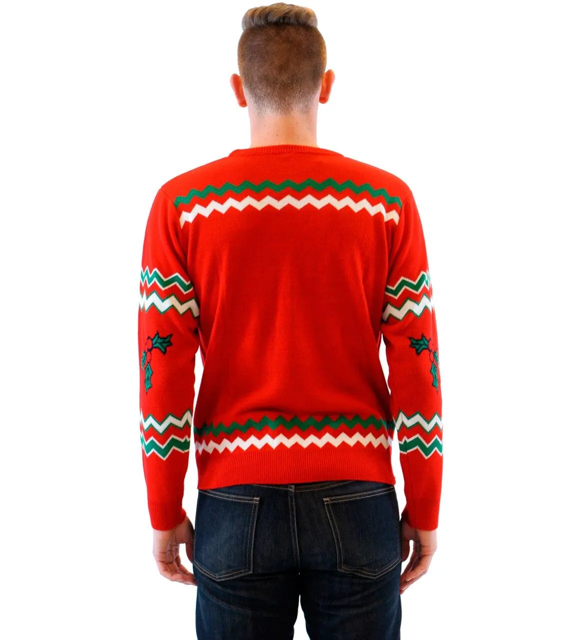 Let's Get Elfed Up Drunken Elves Ugly Christmas Xmas Sweater