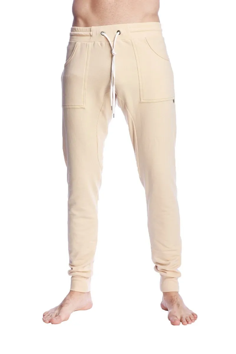 Long Cuffed Jogger & Yoga Sweat Pants (Sand Beige)