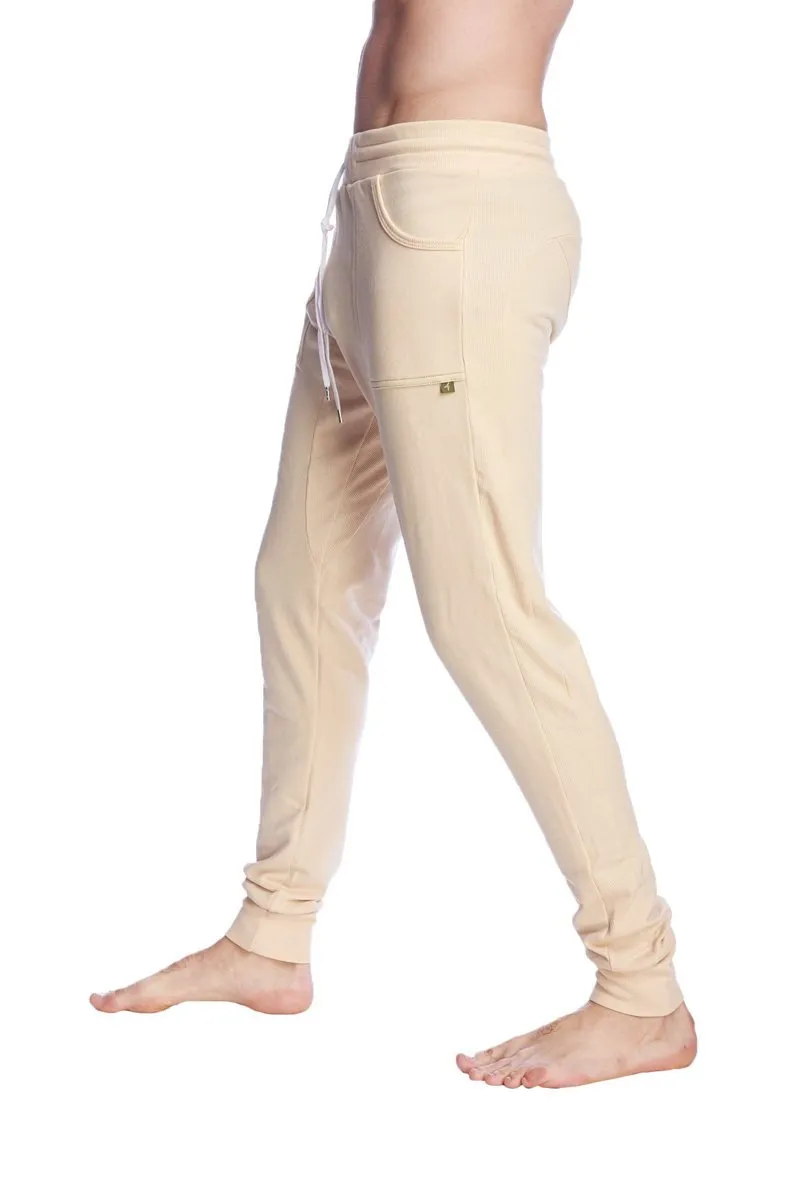 Long Cuffed Jogger & Yoga Sweat Pants (Sand Beige)