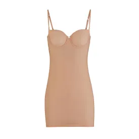 NAKED CONVERTIBLE SLIP DRESS | HONEY