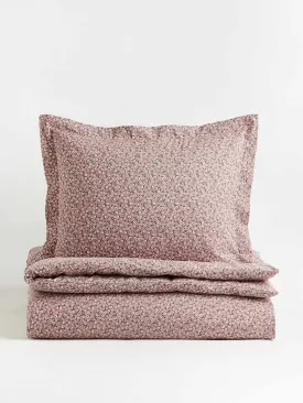 Pink floral single duvet cover set