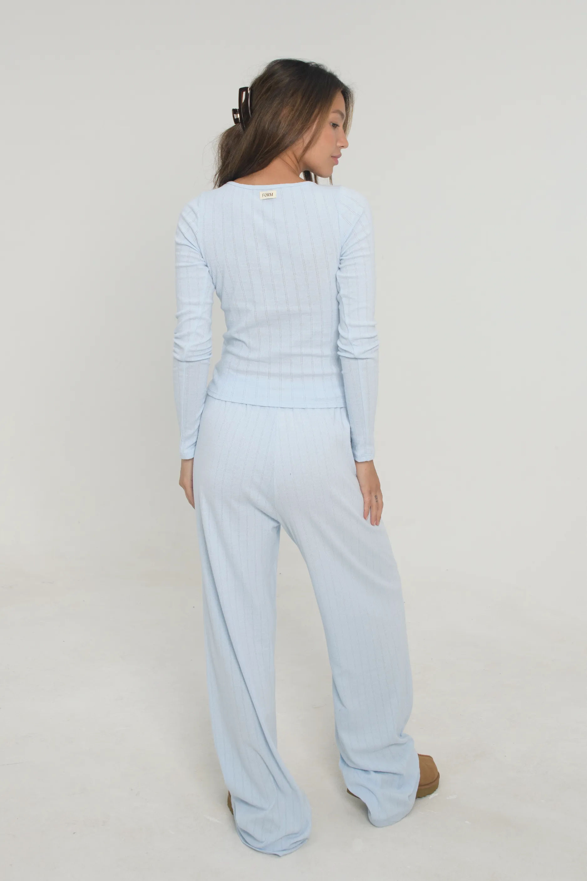 Pointelle Pants - Baby Blue