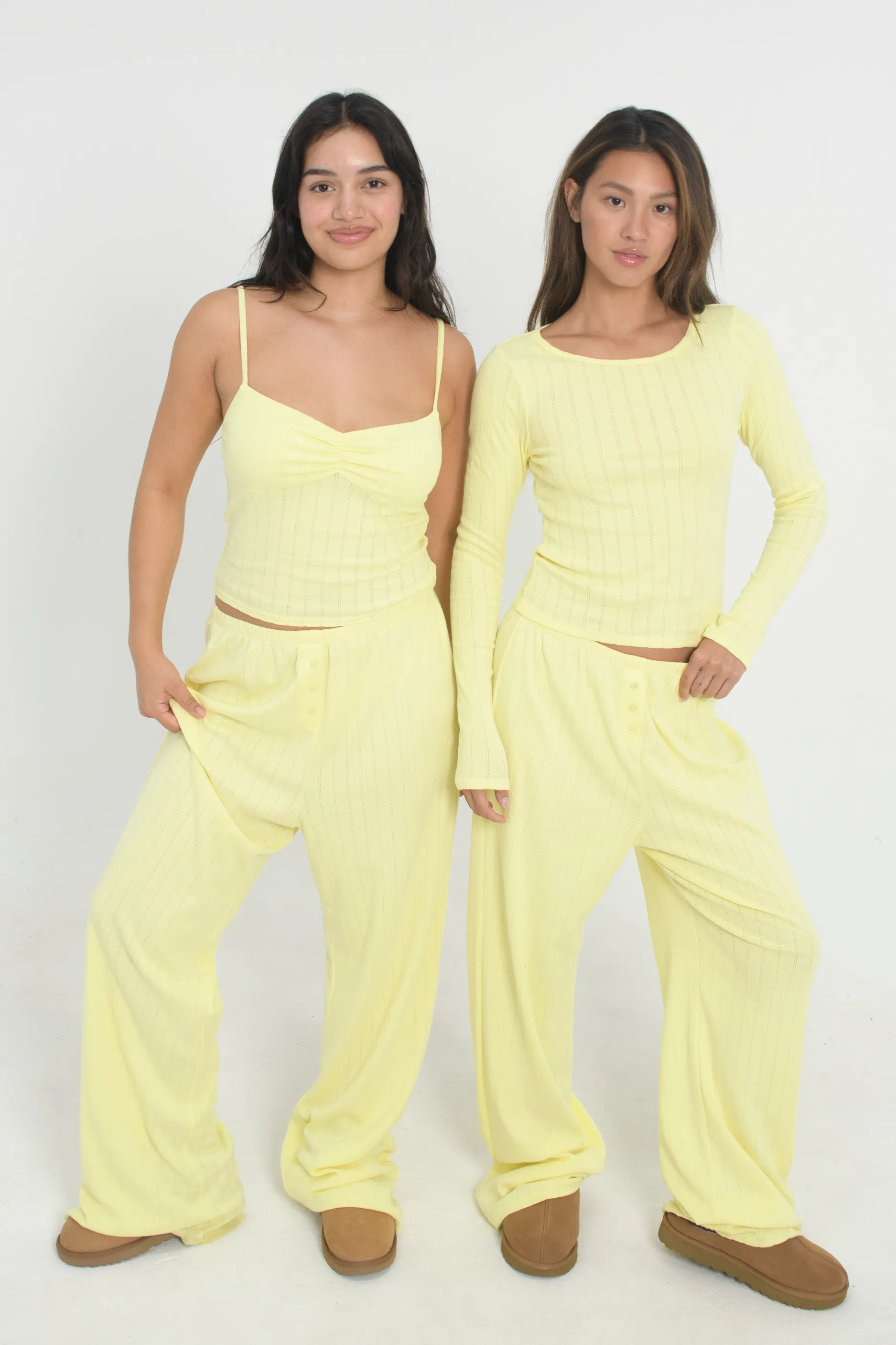 Pointelle Pants - Butter Yellow