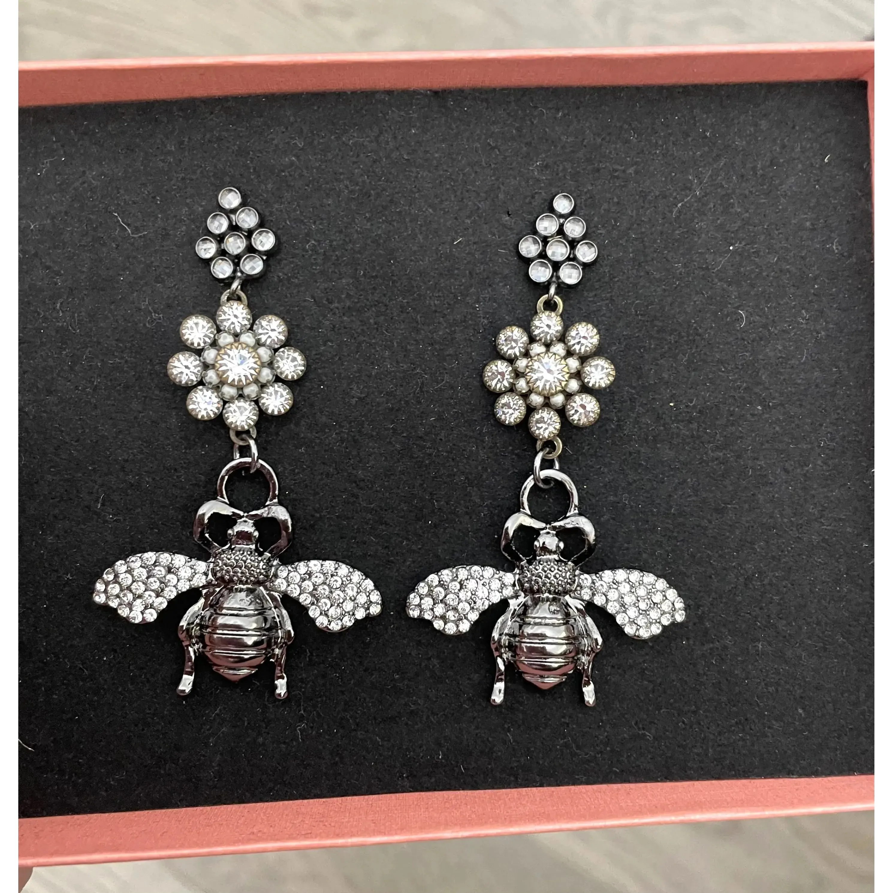 Queen Bee Swarovski Earrings - Gold