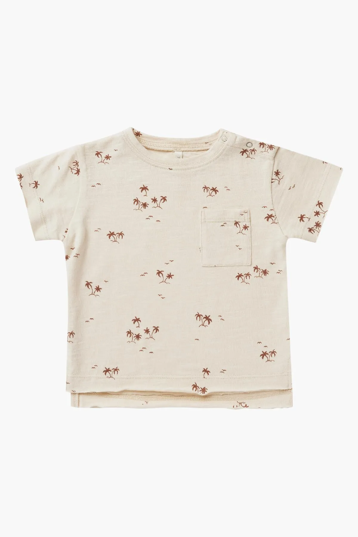 Rylee   Cru Raw Edge Boys Tee - Palms