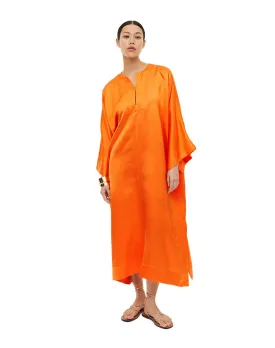 Satin Kaftan Dress